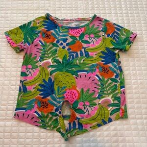 Boden Pink and Green Tropical Kids Tee